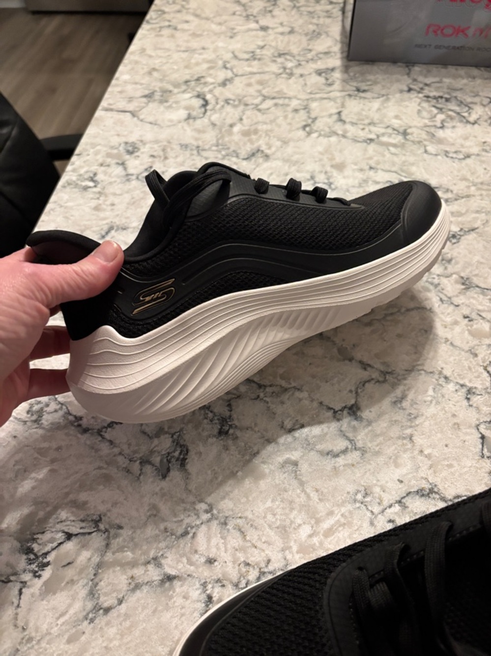 BOBS from Skechers Black Sneakers with White Sole - Picture 4 of 5